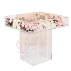 Wholesale clear acrylic cake table for modern wedding events.