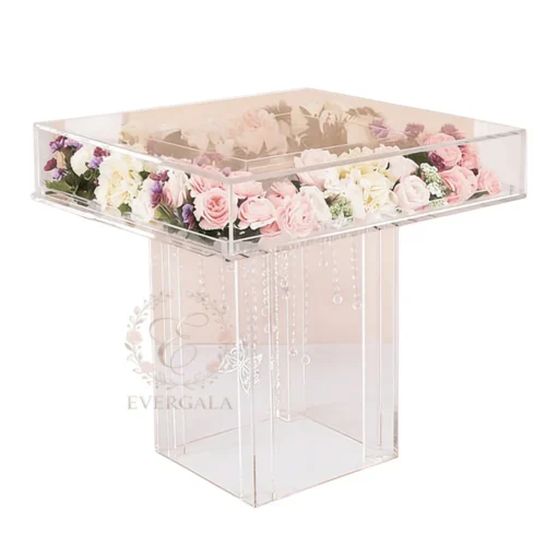 modern-clear-acrylic-cake-table (4) Wholesale clear acrylic cake table for modern wedding events.