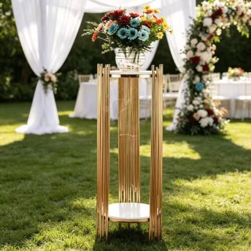 modern-column-gold-metal-flower-stand modern-column-gold-metal-flower-stand