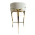 modern cream white curved back bar stool gold frame for wedding reception (1)