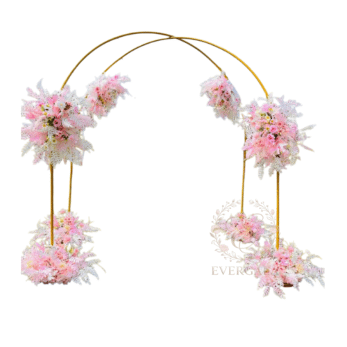 modern-gold-round-circle-wedding-arch Modern gold stainless steel round circle wedding arch for outdoor ceremony and floral display
