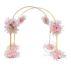 Modern gold stainless steel round circle wedding arch for outdoor ceremony and floral display