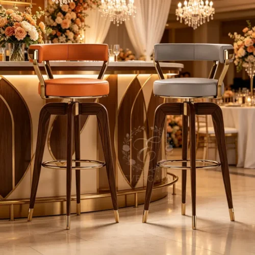 modern green fabric bar stool wooden legs gold accents for wedding banquet modern green fabric bar stool wooden legs gold accents for wedding banquet