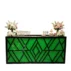 Modern light luxury green and gold stainless steel bar counter for themed weddings