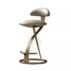 modern industrial grey bar stool black metal cross base for commercial events (1)