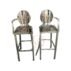 Eye-catching bar stool featuring a reflective mirror gold finish and an intricate openwork metal frame. A stunning statement piece for wedding parties, themed events and upscale cocktail lounges.