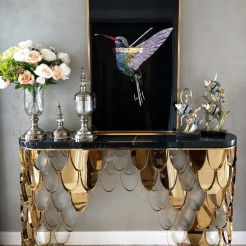modern-stainless-steel-marble-fish-scale-side-table-hotel-banquet (2) modern-stainless-steel-marble-fish-scale-side-table-hotel-banquet (2)