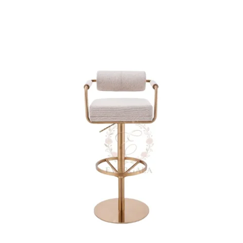 modern white upholstered gold metal swivel bar stool for wedding banquet events (2) modern white upholstered gold metal swivel bar stool for wedding banquet events (2)