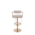 modern white upholstered gold metal swivel bar stool for wedding banquet events (2)