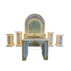 moroccan style golden wedding arch backdrop with led decor for luxury events
