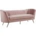 Modern pink green tufted sofa, gold legs upholstered loveseat for wedding venue hotel