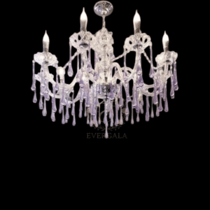 Elegant high-clarity transparent glass crystal chandelier for romantic wedding ballrooms and ceiling decor