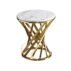 Luxury party furniture: rose gold round stainless steel table.
