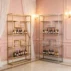 round cutout gold wine rack display stand for themed wedding events (2)