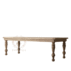 EverGala rustic loft-style solid wood wedding reception table with a distressed finish, perfect for Nordic pastoral or Mediterranean themed garden weddings and banquet halls.