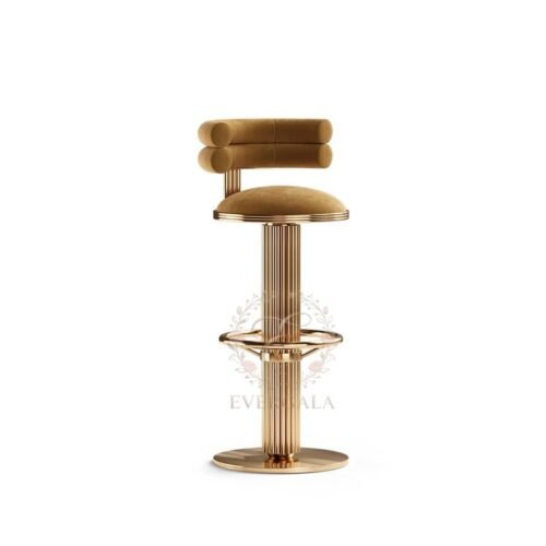 simple gold metal bar stool beige cushion for wedding cocktail bar (1) simple gold metal bar stool beige cushion for wedding cocktail bar (1)