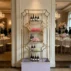 traditional chinese lattice gold wine rack display stand for wedding banquet (1)