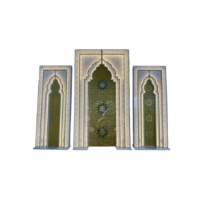 triple moroccan arch backdrop for wedding ceremony and stage decor