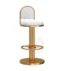 two-tone upholstered bar stool gold base for modern wedding events (3)