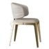 Luxury vertical tufted solid wood dining chair for wedding banquet