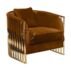Vintage brown upholstered single sofa, comfortable armchair for wedding banquet hotel lounge