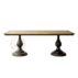 EverGala designer vintage French rectangle solid wood dining table with hand-carved details, perfect for luxury villas, boutique B&Bs, and upscale restaurant dining rooms.