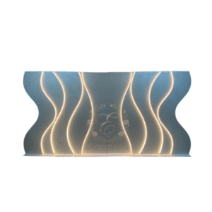 wave shape led light up wedding backdrop for modern event stage