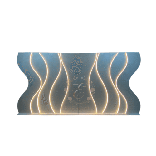 wave shape led light up wedding backdrop for modern event stage