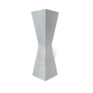 hite Geometric Wedding Flower Stand Pedestal for Floral Arrangements