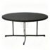 EverGala round folding hotel banquet table for wedding events and outdoor parties, featuring a portable collapsible design and durable surface for restaurant catering and family dining.