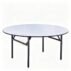 EverGala factory direct round folding banquet table with a waterproof PVC surface, designed for easy cleaning in wedding events, restaurants, and heavy-use outdoor catering.