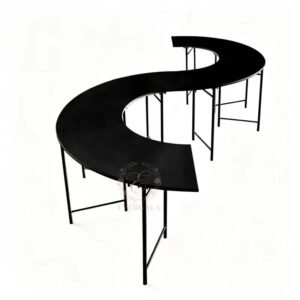 S-Shaped Folding Banquet Table with PVC Top